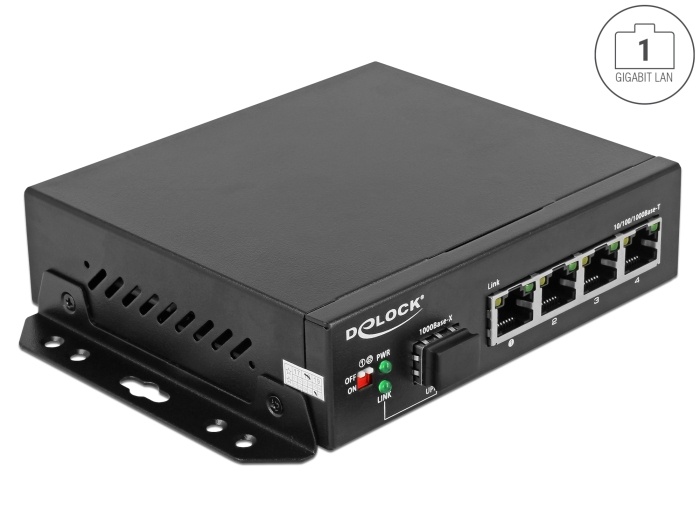 DeLOCK 87704 netwerk-switch Gigabit Ethernet (10/100/1000) Zwart