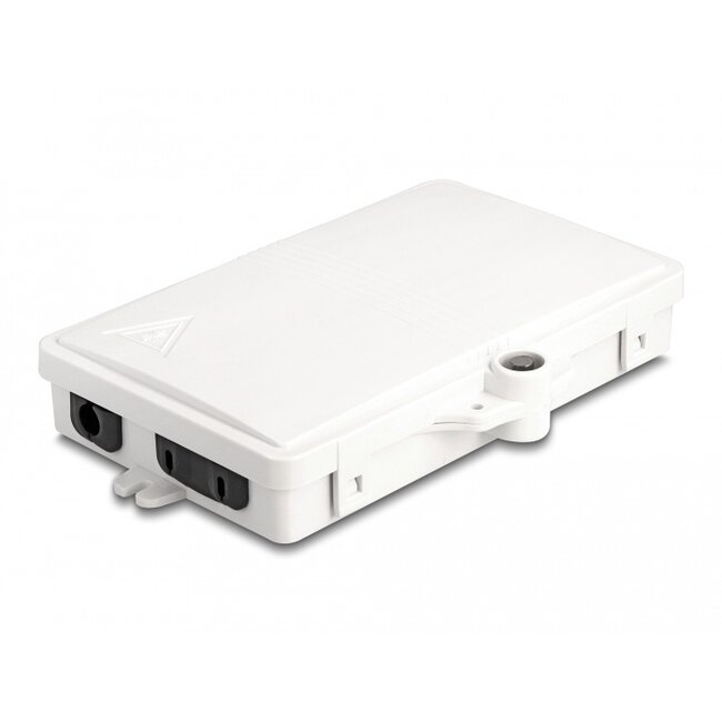 Delock Fiber Optic Distribution Box for indoor and outdoor IP65 waterproof lockable 2 port white