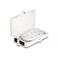 Delock Fiber Optic Distribution Box for indoor and outdoor IP65 waterproof lockable 2 port white