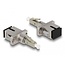 Delock Optical Fiber Hybrid Coupler LC Simplex male to SC Simplex female beige