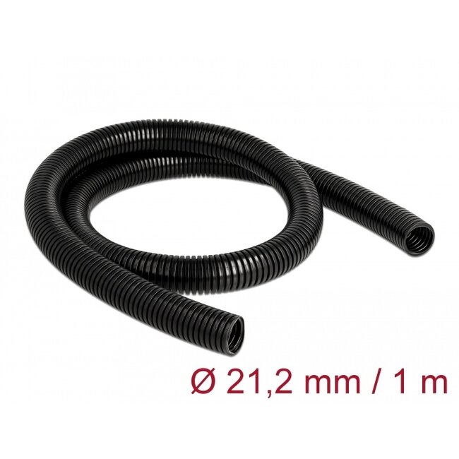 Delock Cable protection sleeve 1 m x 21.2 mm black