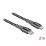 Delock Data and charging cable USB Type-C™ to Lightning™ for iPhone™, iPad™ and iPod™ grey 2 m MFi