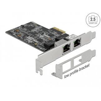 DeLOCK Delock PCI Express x2 Card to 2 x RJ45 2.5 Gigabit LAN RTL8125