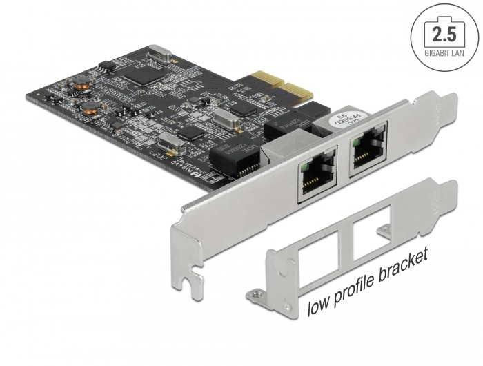 DeLOCK PCIe x2 Karte>2x RJ45 2,5 LAN