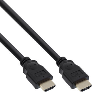 InLine® InLine® HDMI kabel, 19-pins M/M, zwart, vergulde contacten, 1m