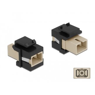 DeLOCK Delock Keystone Module SC Simplex female to SC Simplex female beige / black