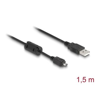 DeLOCK Delock Cable USB-B mini 4 pin Hirose male to USB-A male 1,5 m