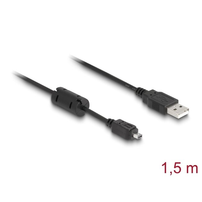 Delock Cable USB-B mini 4 pin Hirose male to USB-A male 1,5 m