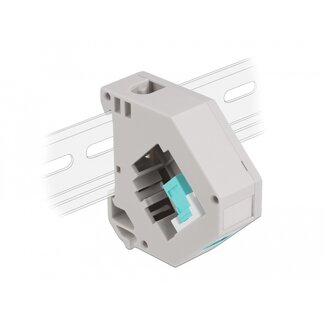 DeLOCK Delock DIN rail Adapter with Keystone SC Simplex female to SC Simplex female aqua