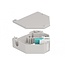 Delock DIN rail Adapter with Keystone SC Simplex female to SC Simplex female aqua