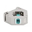 Delock DIN rail Adapter with Keystone SC Simplex female to SC Simplex female aqua
