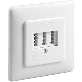 Goobay Goobay 3x TAE-NFF Wall Plate, Flush Mount