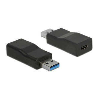 DeLOCK Delock Converter USB 3.2 Gen 2 Type-A male > USB Type-C™ female Active black