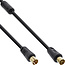 InLine® Antennekabel premium, dubbel afgeschermd, >85dB, zwart, 2m