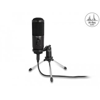 DeLOCK Delock USB Condenser Microphone with Stand 24 Bit / 192 kHz for PC and Laptop