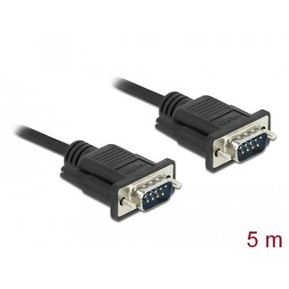 DeLOCK Delock Serial Cable RS-232 D-Sub 9 male to male with narrow plug housing 5 m