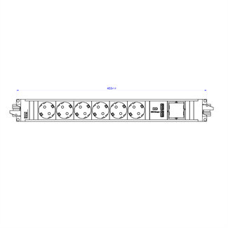 Bachmann BACHMANN STEP ALU 6x geaard contact 1x USB-oplader 1xABD