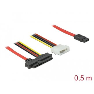 DeLOCK Delock Cable SAS SFF-8482 + Power > 1 x SATA 7 pin 0.5 m