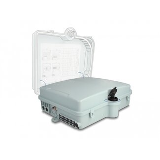 DeLOCK Delock Fiber Optic Distribution Box for indoor and outdoor IP65 waterproof lockable 24 port grey DeLOCK Delock Fiber Optic Distribution Box for indoor and outdoor IP65 waterproof lockable 24 port grey