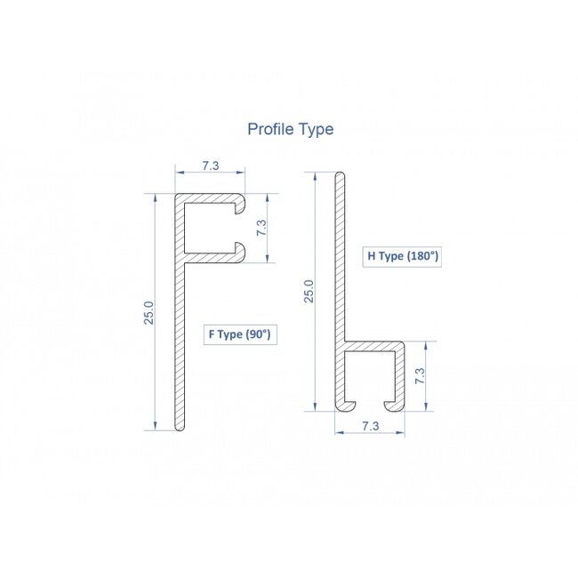 Delock Brush strip 20 mm with aluminium profile straight - length 1 m