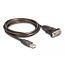 Delock Adapter USB 2.0 Type-A to 1 x Serial RS-232 D-Sub 9 pin male with nuts 1.5m