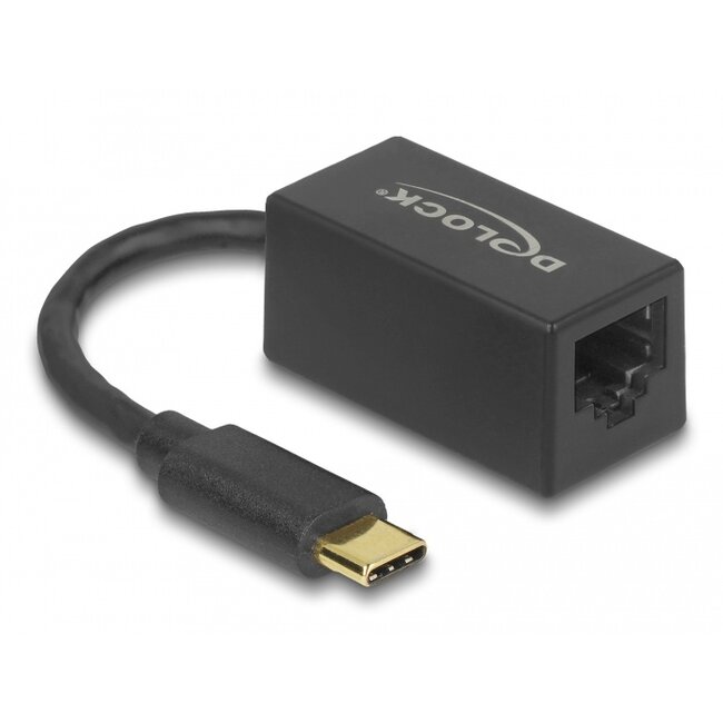 Delock USB Type-C™ Adapter to Gigabit LAN compact black