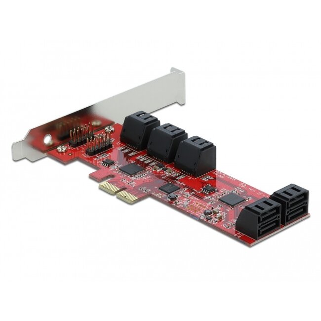 Delock PCI Express x2 Card > 10 x internal SATA 6 Gb/s - Low Profile Form Factor