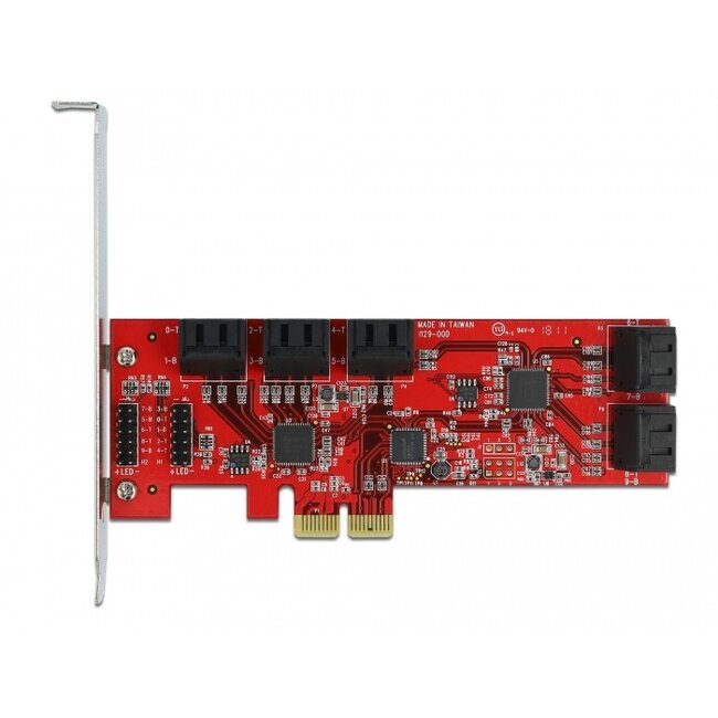 Delock PCI Express x2 Card > 10 x internal SATA 6 Gb/s - Low Profile Form Factor