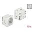 Delock Easy 45 Grounded Power Socket with a 45° arrangement extendable 45 x 45 mm 10 pieces