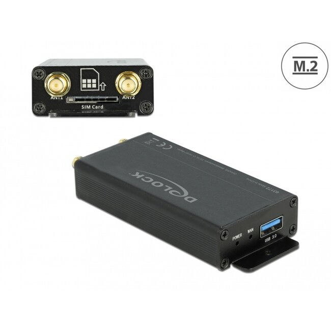 Delock USB 3.0 Converter for M.2 Key B module with SIM slot and enclosure