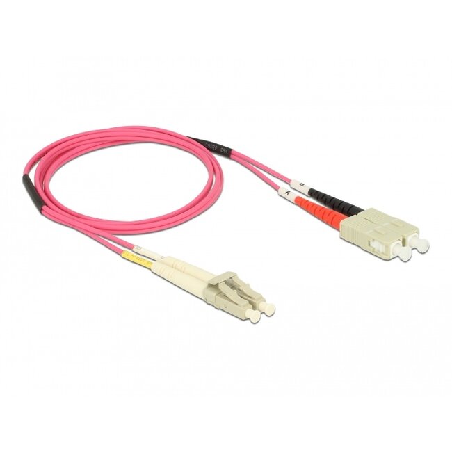 Delock Cable Optical Fibre LC > SC Multi-mode OM4 1 m