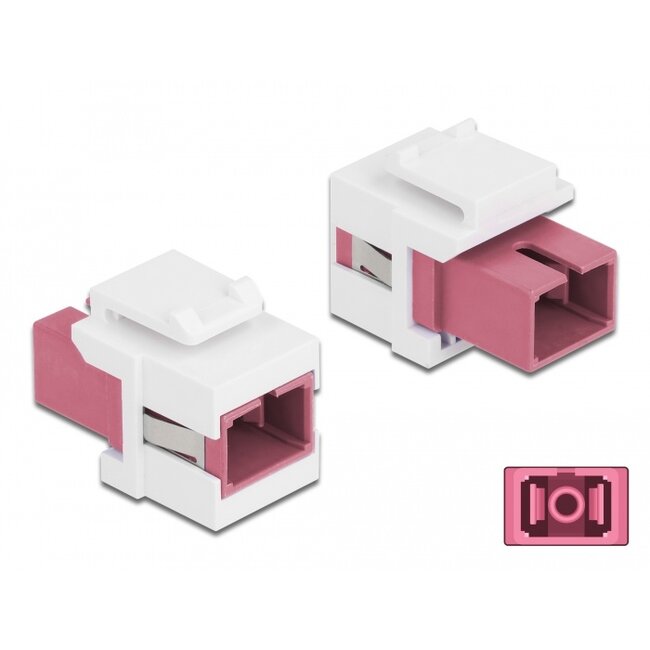 Delock Keystone Module SC Simplex female to SC Simplex female violet / white