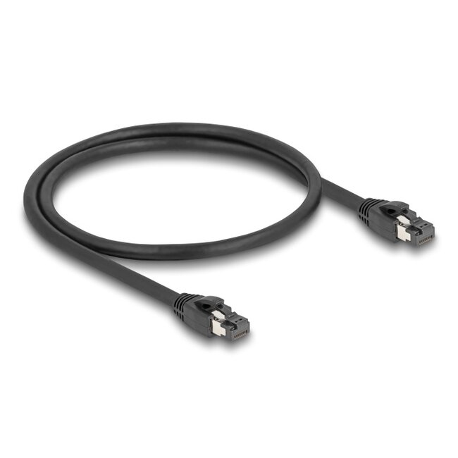 Delock RJ45 Network Cable Cat.8.1 S/FTP 50 cm up to 40 Gbps black