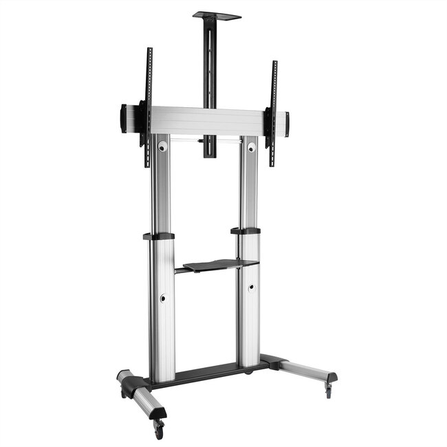 ROLINE LCD/TV rolstandaard, zilver, tot 100kg, zilver