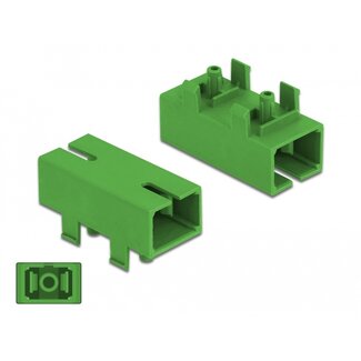DeLOCK Delock Optic Fiber Coupler for PCB SC Simplex female to SC Simplex female Single-mode green