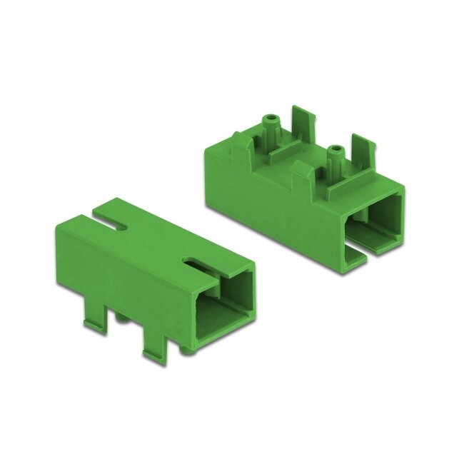 Delock Optic Fiber Coupler for PCB SC Simplex female to SC Simplex female Single-mode green
