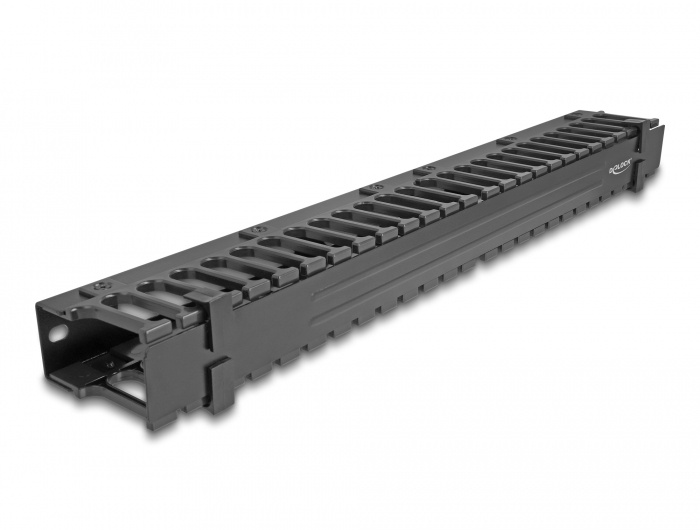 Delock 19? Cable Management Routing Panel with 3 openings 1U black |