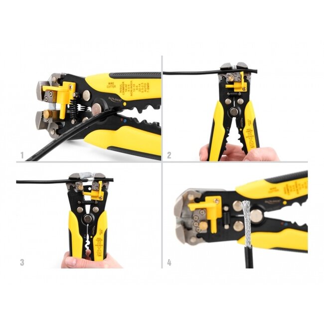 Delock Multi-function tool for crimping and stripping of coaxial cable AWG 10 - 24