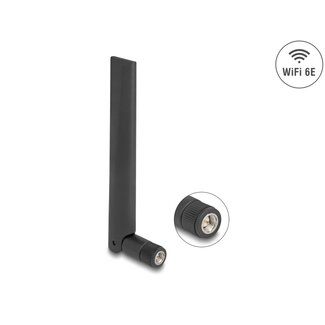 DeLOCK Delock WiFi 6E Antenna SMA plug 3 dBi omnidirectional with tilt joint black