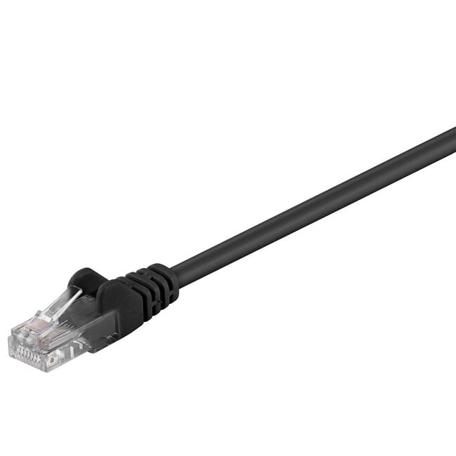 Goobay CAT 5e Patch Cable, U/UTP, black 1 m