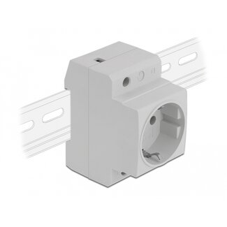 DeLOCK Delock Power Socket with a Side Grounding Contact for DIN Rail 5 pieces