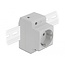 Delock Power Socket with a Side Grounding Contact for DIN Rail 5 pieces