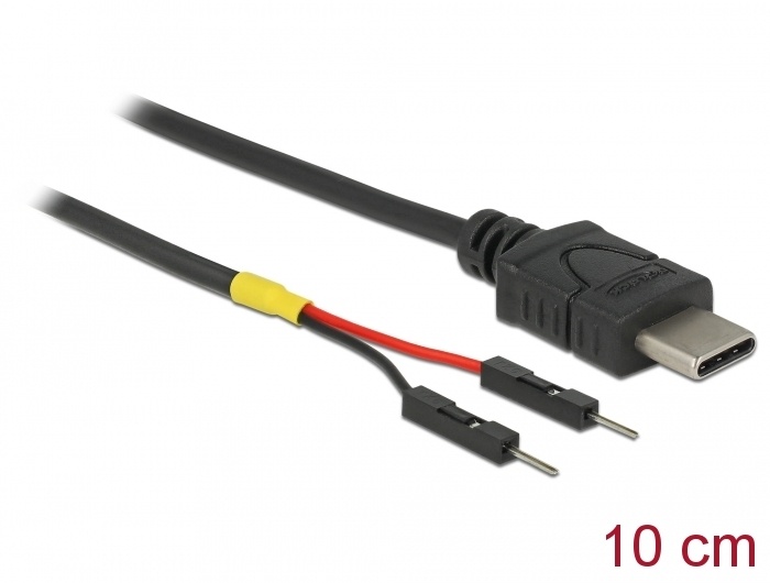 DeLOCK 85418. Snoerlengte: 0,1 m, Aansluiting 1: USB C, Kleur van het product: Zwart
