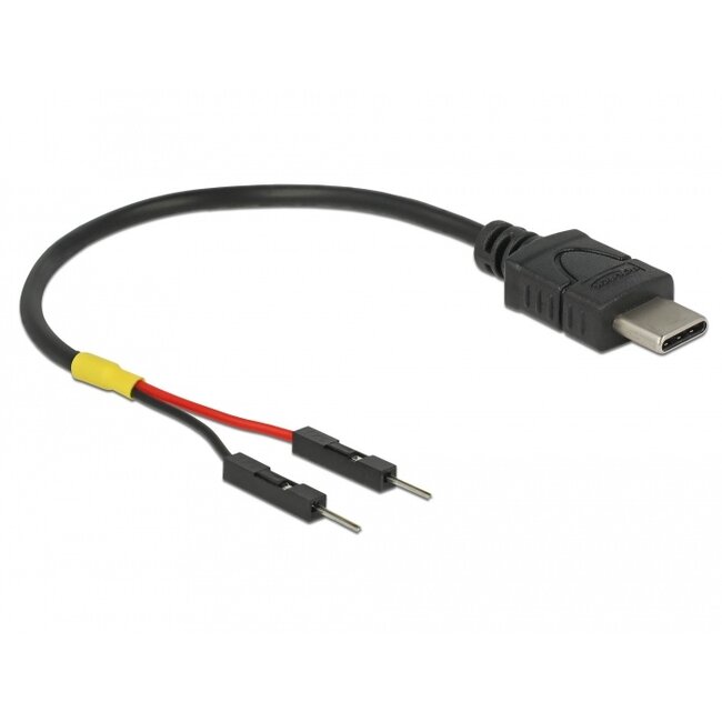 Delock USB Power Cable Type-C to 2 x pin header male separate power 10 cm