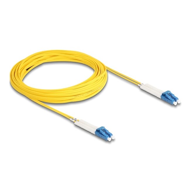 Delock Optical Fiber Cable LC Duplex to LC Duplex singlemode OS2 angled 10 m