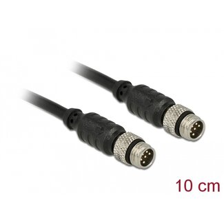 DeLOCK Delock M8 sensor / actuator extension cable 6 Pin Male to 6 Pin Male waterproof 10 cm