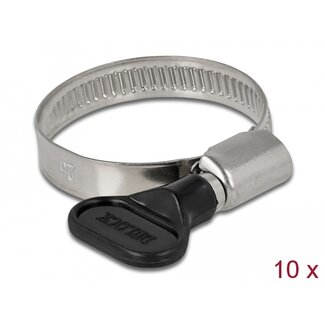 DeLOCK Delock Butterfly Hose Clamp 25 - 40 mm 10 pieces black