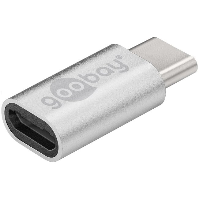 Goobay USB-C™ to USB 2.0 Micro-B Adapter, Silver