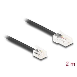 DeLOCK Delock Telephone Cable RJ45 plug to RJ11 plug black 2 m