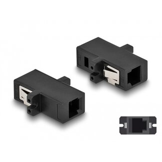 DeLOCK Delock Optical Fiber Coupler MTRJ female to MTRJ female black
